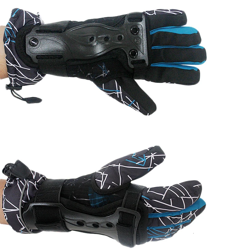 1 пара Регулируемая Защита Поддержка запястья Лыжная Защитная Экипировка перчатки зимние теплые перчатки для сноуборда перчатки для велоспорта защитные накладки