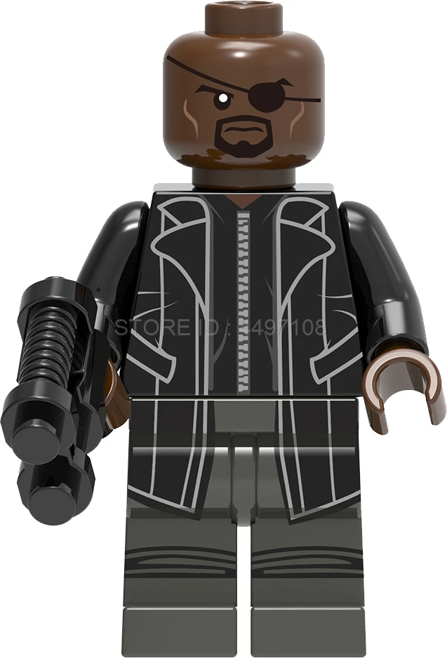 Nick Fury Мстители эндшпиль Капитан Америка Фигурки Marvel Ронан красный череп Ghosh Rider строительные блоки Человек-паук Железный человек игрушки