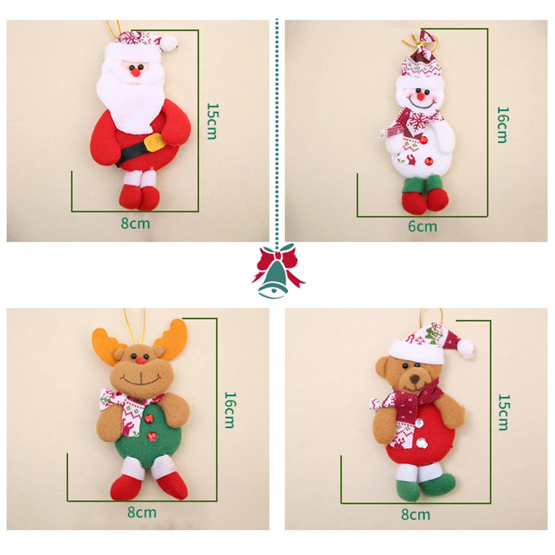 Горячие Рождественские куклы игрушки Санта Клаус снеговик лося носки Рождественская елка висячие украшения для домашнего декора вечерние Navid подарок