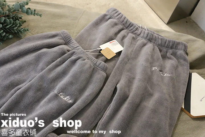 Spring New Products Girls South Korea Versitile Fashion Household Warm Pants Lazy Berber Fleece Casual Household Pants