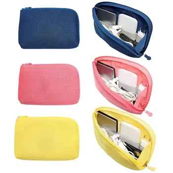

Travel Portable Make Up Bag Organizer Data Cable Charger Pouch Storage Container