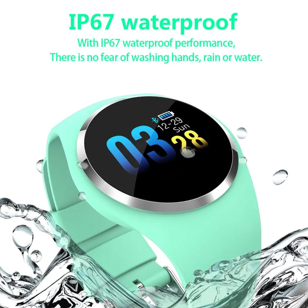 Frauen Mädchen Wasserdicht Wireless Smart Uhr Telefon Mate Für iPhone Für Android IOS Herz Rate tra