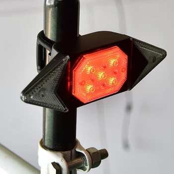 

USB Charging Taillight Light Bicycle LED Bike Turn Signal Light Remote Control Red Rear Light Left Right Turning Waterproof