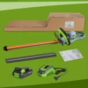 WORKPRO 20V Electric Cordless Household Trimmer Hedge Trimmer Quick Charge Rechargeable Electric Trimmer Pruning Saw with Blade 5