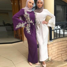 Vestidos абайя, арабское мусульманское платье Катара кафтан Дубайский хиджаб турецкие платья для женщин Tesettur Elbise Caftan