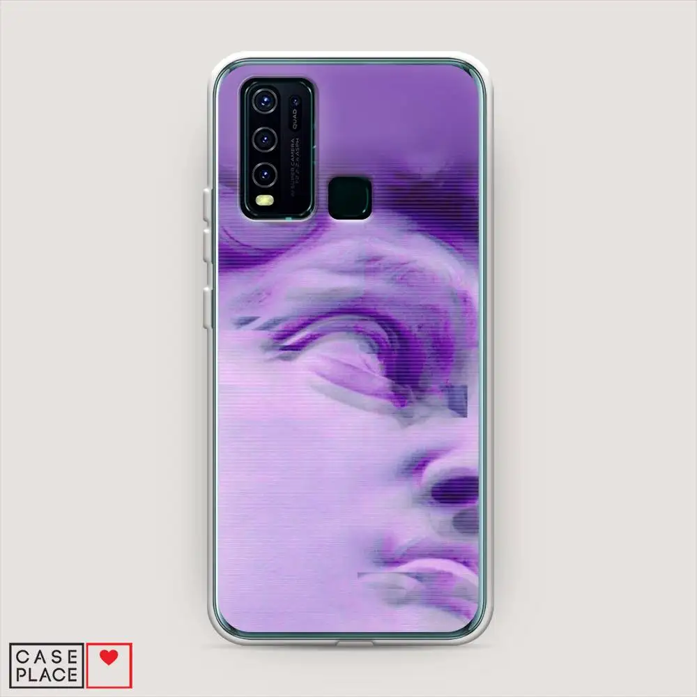 Silicone Case For Vivo Y50 Glitch David Thin Soft Half-wrapped with bright print Phone accessories Mobile and smartphones protection clip case |
