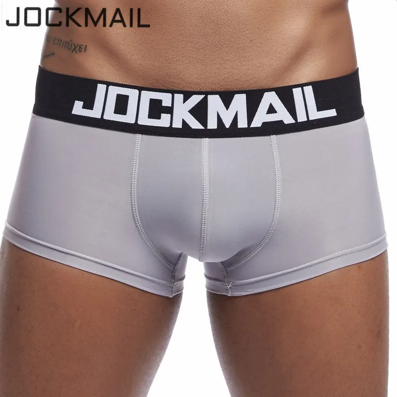 JOCKMAIL, мужское нижнее белье, боксеры, брендовые, мужские боксеры, шорты, сексуальные, u-образные, выпуклые, мужские, s трусы, мягкие, крутые, шелк, мужские боксеры