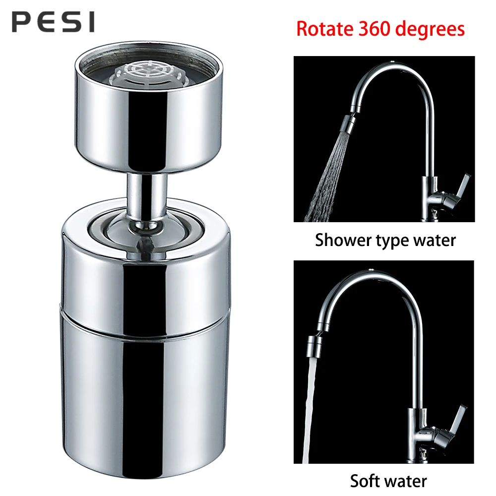 Kitchen Sink Aerator ABS/Copper Big Angle Swivel Faucet 2 Function Faucet Accessories Spray Head Tip Filter Foamer Aerators faucet aerator
