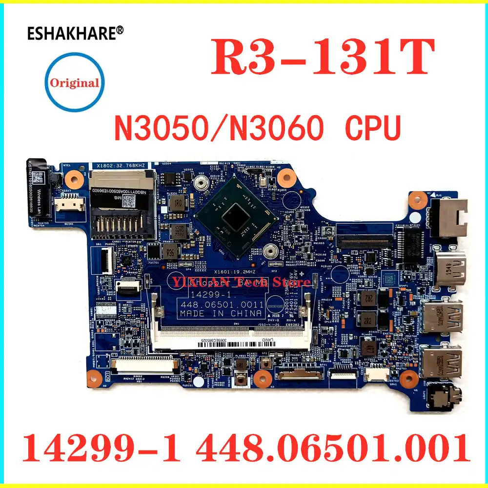 For Acer For Aspire R3 131T R3 131T C28S Motherboard N3050/N3060 14299 1  Motherboard 448.06501.0011 100% tested fully work|Motherboards| - AliExpress