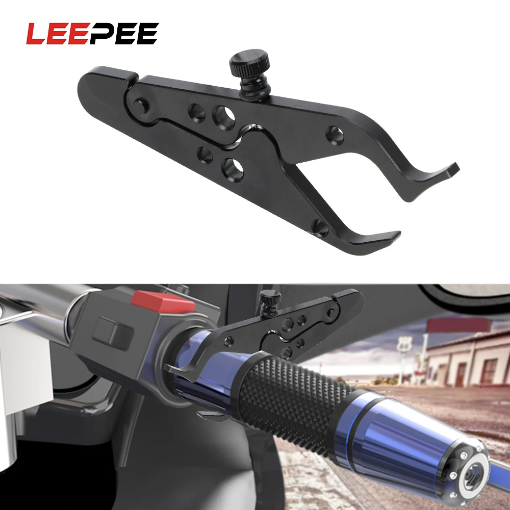 LEEPEE мотоцикл дроссельная заслонка круиз контрольный зажим алюминиевый круиз контроль помощь резиновое кольцо черный алюминий универсальный
