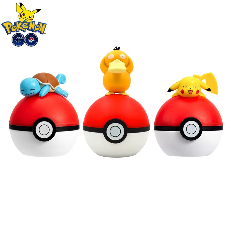 POKEMON Spirit Car Fragrance Accessories Decorate Squirtle Pikachu Psyduck Cute Cartoon Action Figure Model Toy Christmas Gifts | Игрушки и