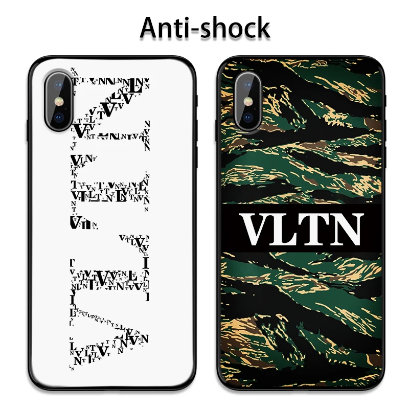 Брендовый итальянский VLTN камуфляжный чехол для телефона iPhone 11 Pro Max X XS XR 8 7 6 5 s Plus