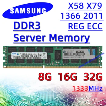 

Samsung Server Memory ddr3 8GB 16GB 32GB 1333MHz REG ECC RAM 10600R 12800R 14900R pc3-4G X58 X79