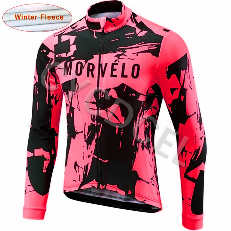 Morvelo для мужчин, новинка, Pro Team, Велоспорт, Джерси, велосипедная одежда, зима, длинный рукав, термальный флис, горный велосипед, велосипед, ropa ciclismo