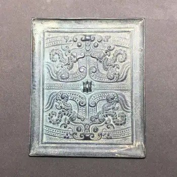

Exquisite antique bronze mirror (square, two animals) ornaments