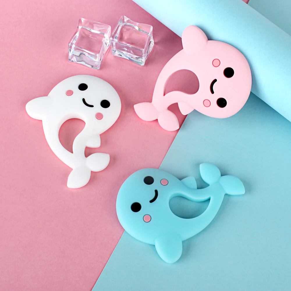 Keep& Grow 1 шт. BPA Free Dolphin Детские Силиконовые Прорезыватели DIY ожерелье аксессуары силиконовые бусы для прорезывания зубов игрушки детские товары