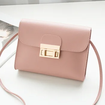 

2020 Summer Simple Women's Square Sling Bag Single-Shoulder Crossbody Bag Makeup Bag Sweet Lady All-match Fashion Phone Bag #15