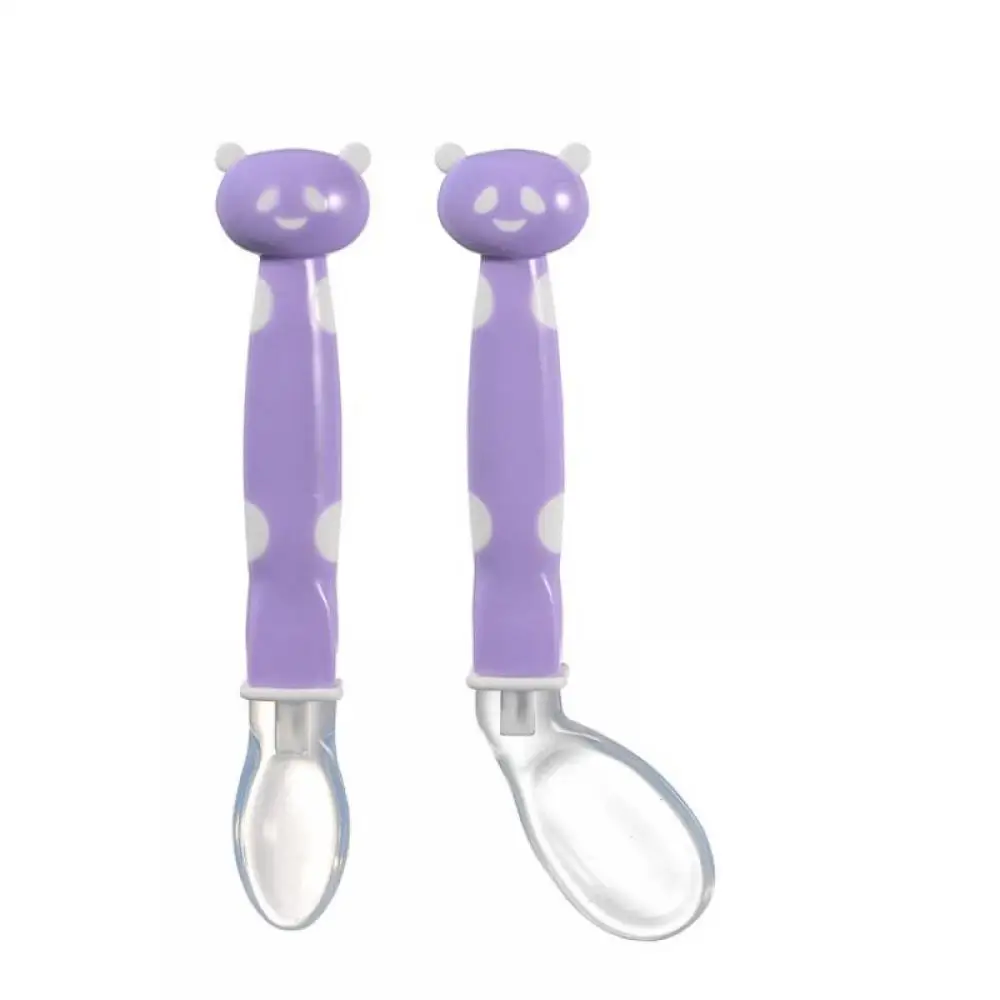 

Baby Tableware Boxed Spoon Fork Set Travel Safe Set Baby Cartoon Spoon Set Silicone Soft Head Houp Hpoon Elbow Spoon Combination
