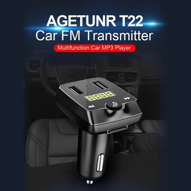 

2019 Wireless Bluetooth FM Transmitter Handsfree Call Car usb Charger MP3 Player for Car Dual USB Ports with Fast quick Charger
