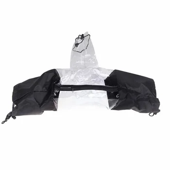 

Waterproof Rainproof Soft Protective Camera Cover Folding Black Flashlight Transparent Zipper Closure For DSLR