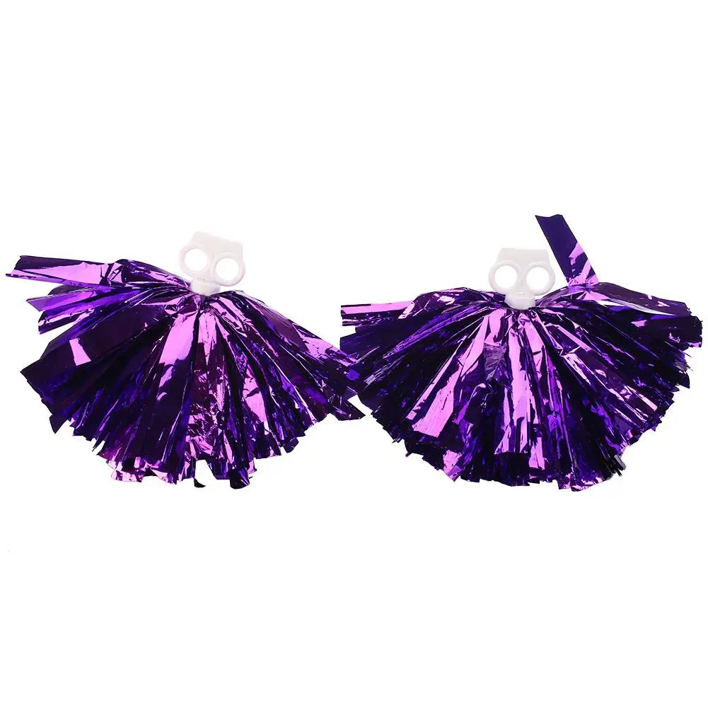 Purple Комплект из 2 предметов; спортивные баскетбольной команды Чирлидинг рождественские групповой танец девочек помпон - Цвет: Purple
