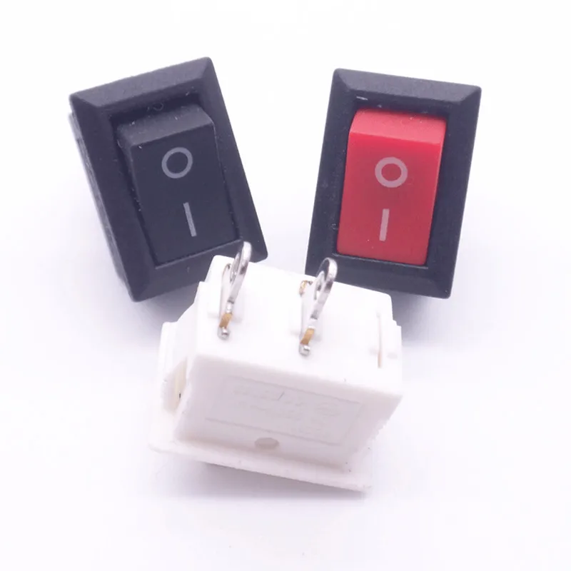 

10pcs KCD11-101 3A/250V small black 10*15mm SPST 2PIN ON/OFF G130 Boat Rocker Switch Car Dash Dashboard Truck RV ATV Home