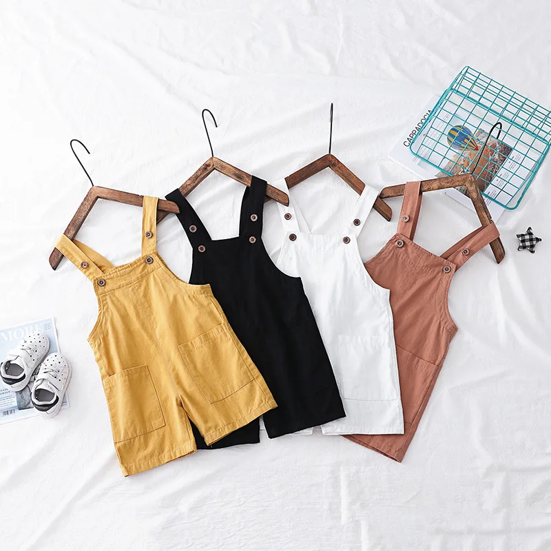 Summer New Style Suspender Shorts Can Open Files Pure Cotton Shorts Korean-style Fashion-Style Casual Onesie