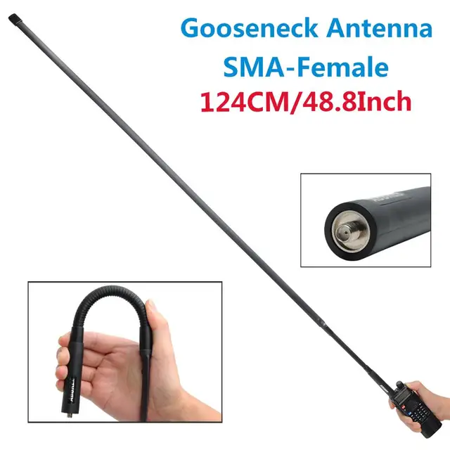 Gooseneck Tactical Antenna ABBREE SMA-Female Dual Band VHF UHF 144/430Mhz Foldable  For Baofeng UV-5R UV-82 BF-888S WalkieTalkie 2