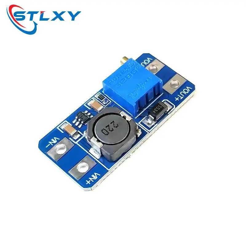 MT3608 DC-DC 조정 가능한 부스트 모듈 2A 부스트 플레이트 스텝 업 모듈, 마이크로 USB 2V-24V 5V 9V 12V 28V