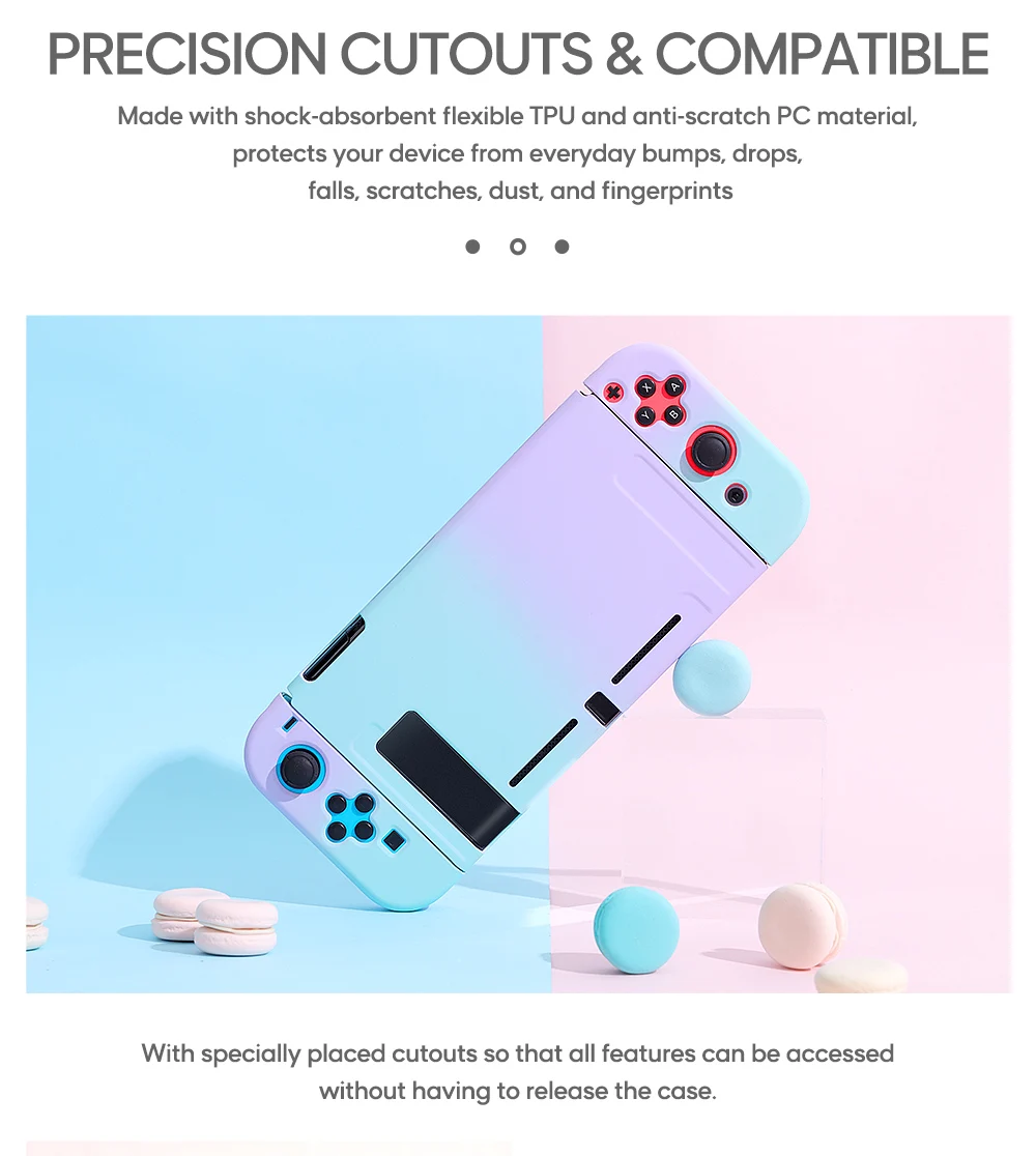 Protective Back Cover Shell Nintend Switch for Nintendos Switch Joy-Con Console Colorful Hard Case (10)