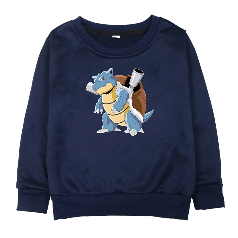 Pokemon Print Clothng Kids Baby Girls Sweatshirt Autumn Winter Cartoon Clothes for Boys Costume Toddler Fleece 2-14Years - Цвет: Hoodies 9