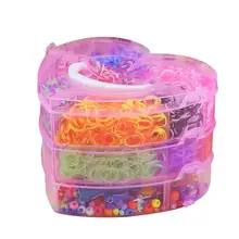 4000 шт красочные резиновые ткацкие ленты Twister Case Kit браслет делая Инструменты наборы для детей взрослых ткацкий станок DIY ремесла для детей