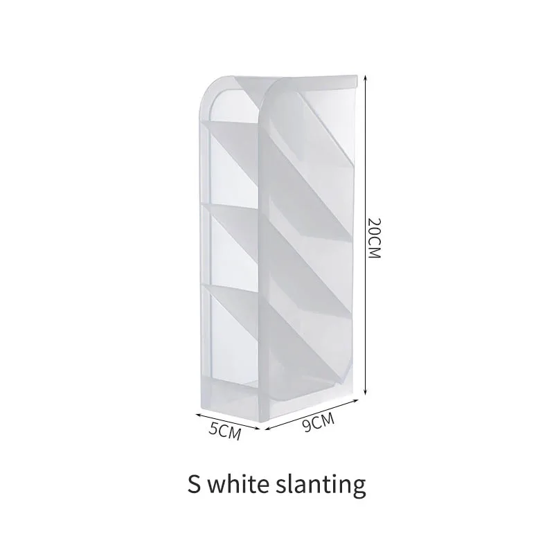S white slanting 4 сетки стол для хранения мелочей Многофункциональный косметический держатель пластиковый материал ручка карандаш коробка для хранения Настольные принадлежности - Цвет: S white slanting