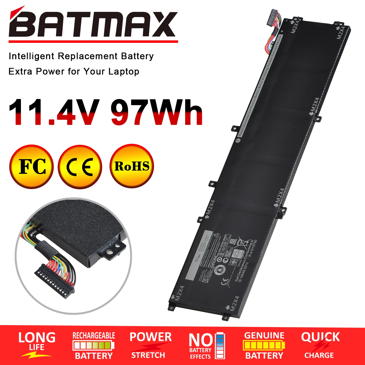 11 1 В 97 Вт/ч 6GTPY 5XJ28 Аккумулятор для ноутбука Dell Precision M5520 M5530 XPS 15 9560 9570 5D91C P56F 001