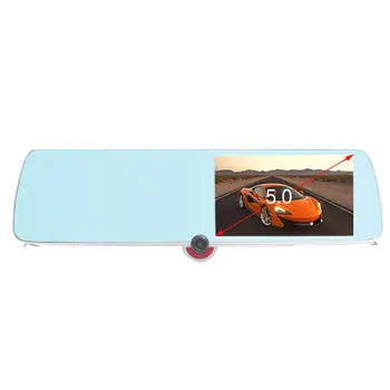 

Streaming Media Rearview Mirror Recorder 5 Inch Night Vision Double Lens Reversing Image Professional High Quality