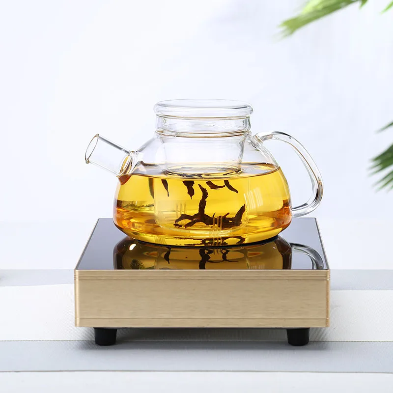 

Ming shang de Glass Pot Borosilicate Glass Teapot Creative Teapot Boiling 1100ml Large-Volume Electromagnetic Stove Pot