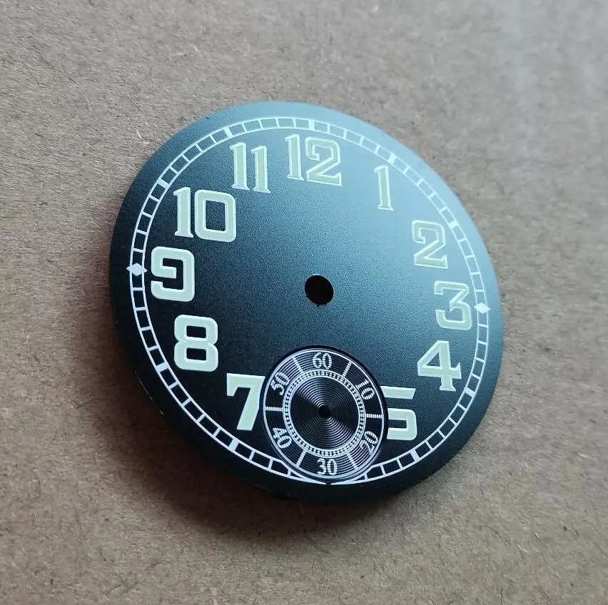 Watch parts 35mm Dial hands luminous Big number fit ETA 6498 Movement men's watch mechanical watch