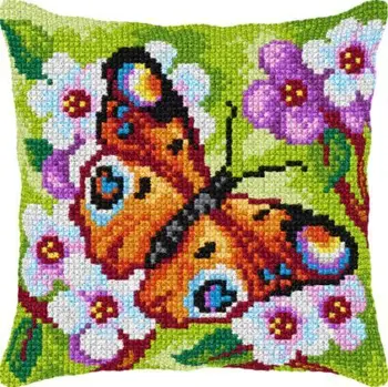 

Latch Hook butterfly Cushion Pattern Pillow Case Crochet Art & Crafts Acrylic Embroidery Sofa Bed Cushion Cover Home Decor