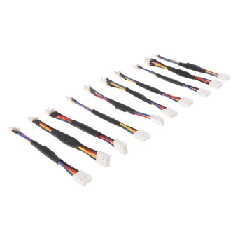 

10 in 1 40~45% 4pin M/F Noise Speed Reduction PC CPU Cooling Fan Resistor Cord for Computer