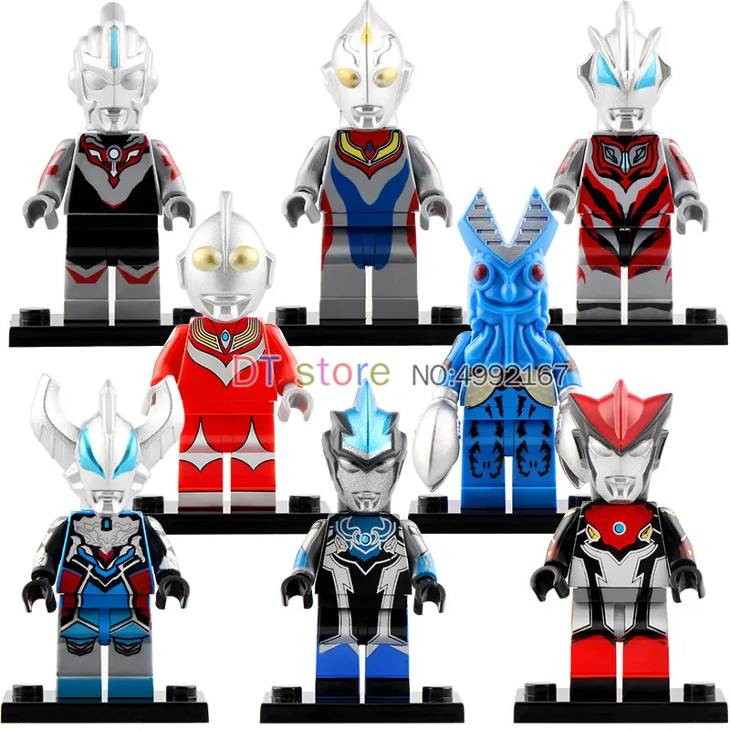 

50pcs PG8248 Famous Movie Ultraman Diga Altman Baltan Star Explosion Flame Cloth Infinity Gift Building Block For Kid