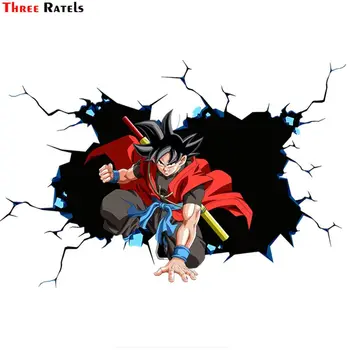

Three Ratels Q41 GOKU Anime 3D Dragon ball Z super anime sticker dragon super decal car stickers