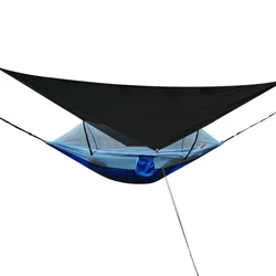 Hamac en tissu de Parachute à ouverture rapide et automatique, protection solaire, résistante aux moustiques et à la pluie 