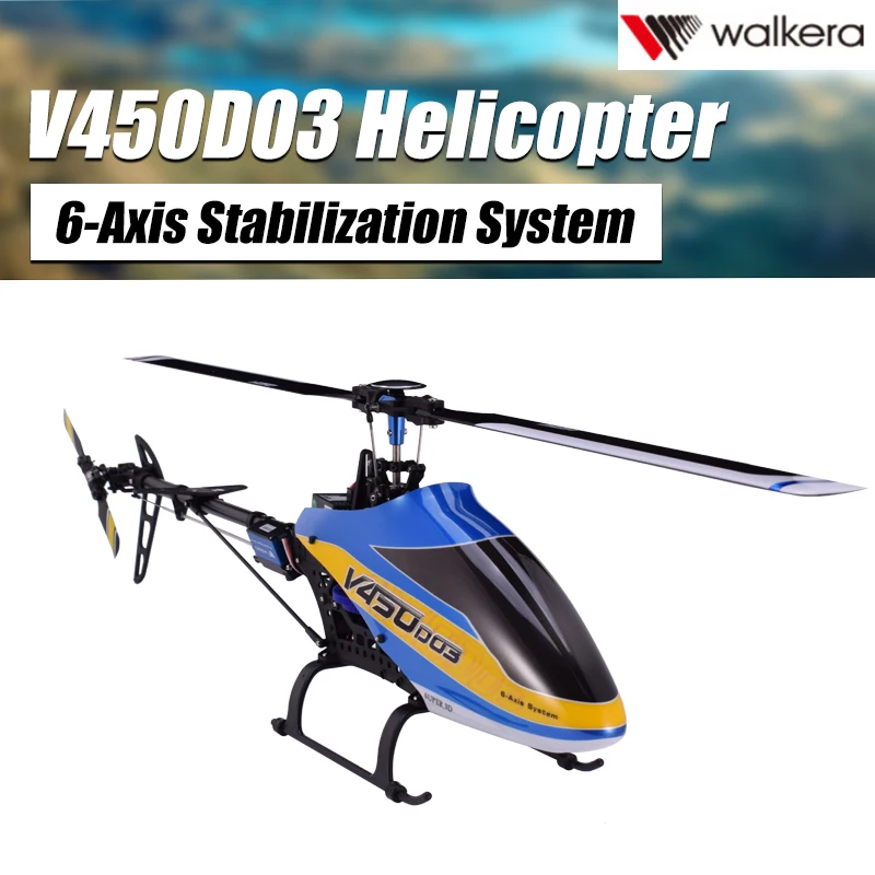

Walkera New V450D03 6CH 3D Fly 6-Axis Stabilization System Single Blade Professional Remote Control Helicopter Aircraft