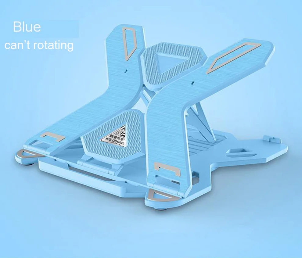 blue no rotating Желейная расческа кулер подставка для ноутбука 8 высоты регулируемый держатель для ноутбука рассеивающая тепло подставка настольная Складная портативная подставка для ноутбука - Цвет: blue no rotating