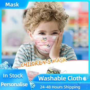 

50 PCS Children Face Mask Cover Lovely Camouflage Panda Print Pollution-proof Windproof Child Face Mouth Masks Mascarilla