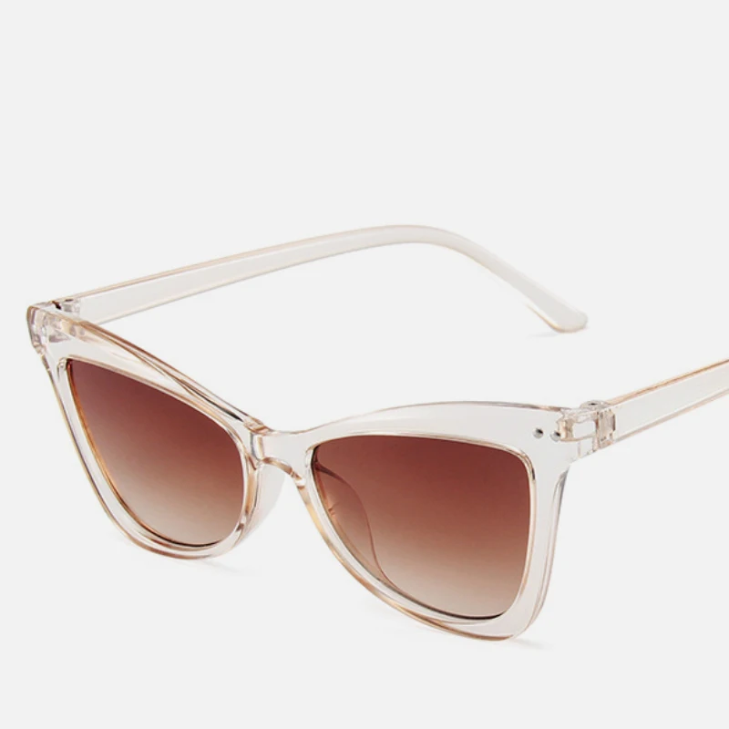 

2021 Vintage Sunglasses Women Tea Cat Eye Glasses Small Sun Glasses for Women Cateye Sunglass Colorful Driving Shades