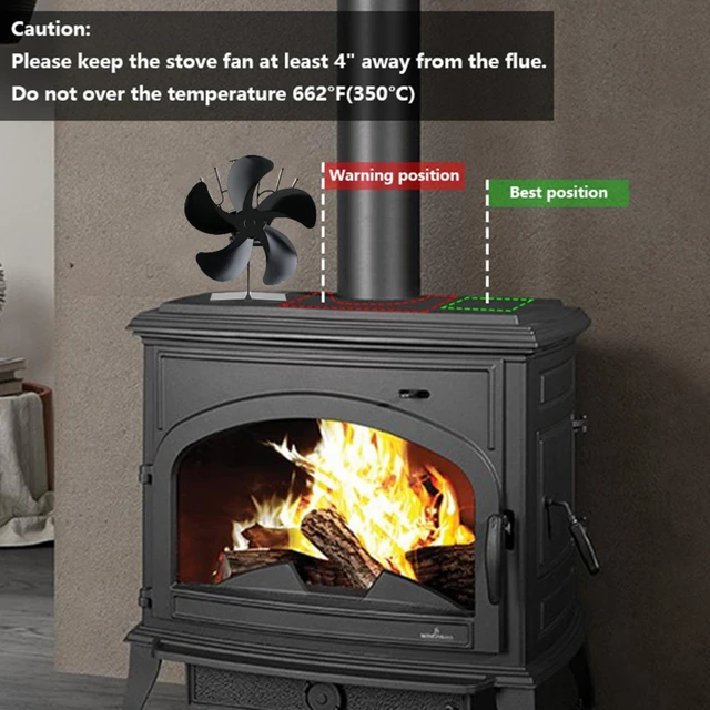 Fireplace Fan Metal Stove Fan Low Noise Heat Powered Wood Burning Stove  Fireplace Fan Wood Burner Fan Fireplace Log Stove Fan - AliExpress