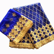 Африканская кружевная ткань из жаккардовой парчи africain bazin riche getzner riche Ткань хлопковая ткань с камнями