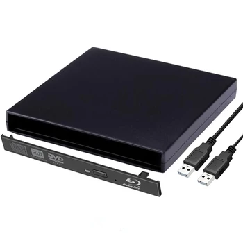 

12.7mm USB 2.0 External DVD-RW/CD-ROM Blu-ray Case For Laptop Desktop PC Optical Disk Drive SATA To SATA External DVD Enclosure