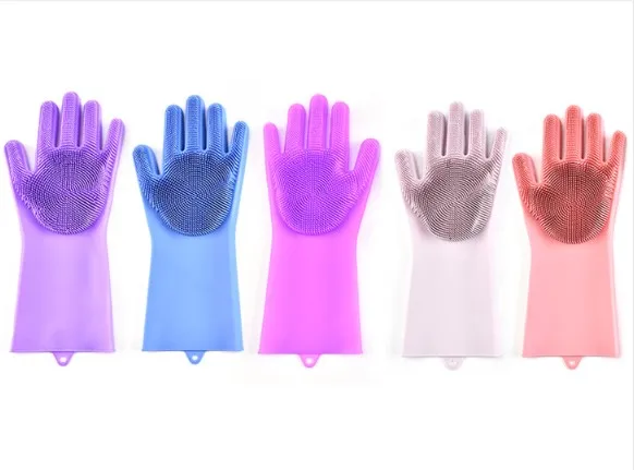 1 пара перчаток кухонные силиконовые перчатки для чистки Нескользящие изоляционные высококачественные толстые силиконовые перчатки для мытья кухонные инструменты